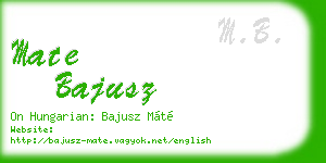 mate bajusz business card